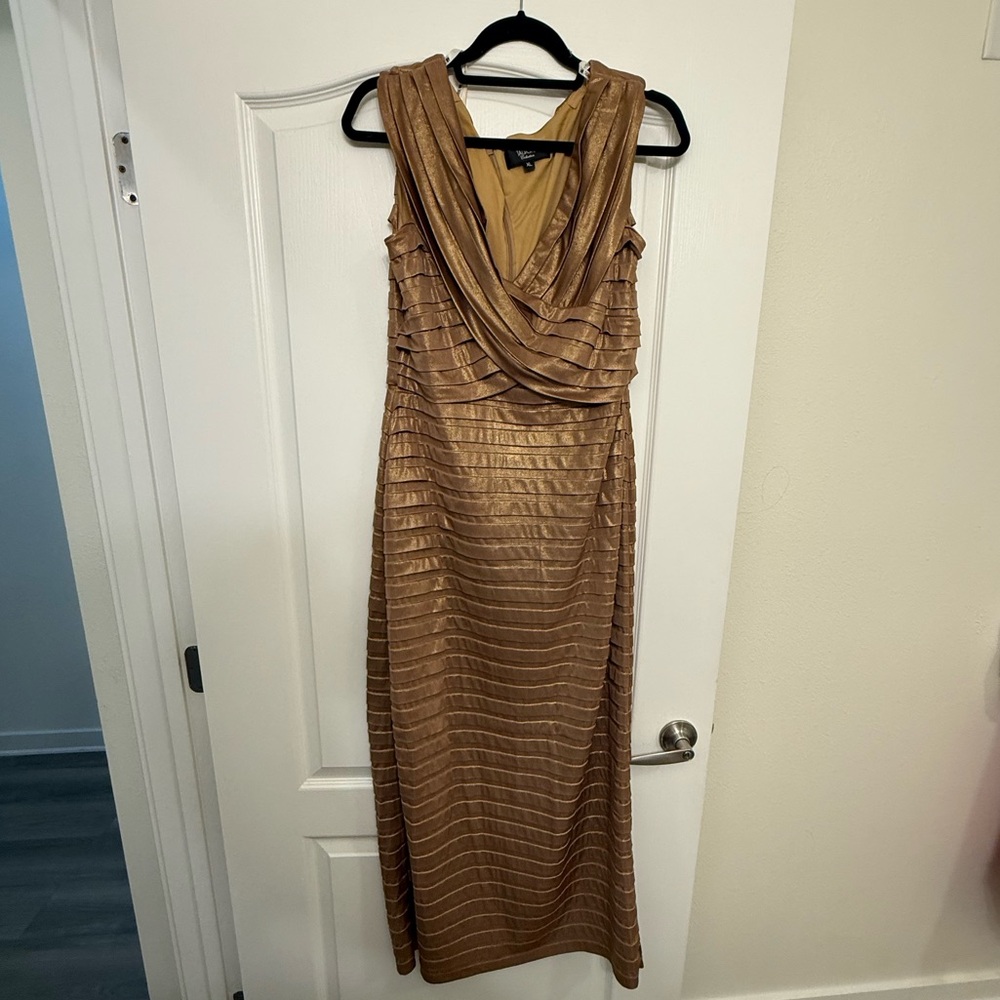 Tadashi Shoji Bronze Maxi Dress